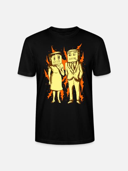 Paper Bag Face Mask - Stanley/Stella CRAFTER Unisex Organic T-Shirt - black