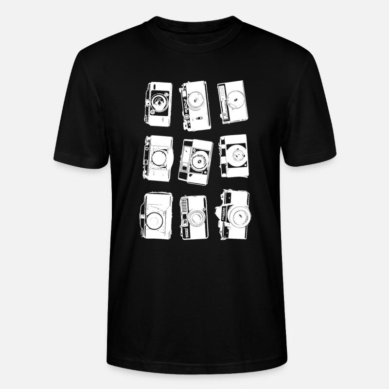 Collage de caméra rétro - T-shirt bio CRAFTER Stanley Stella Unisexe - noir