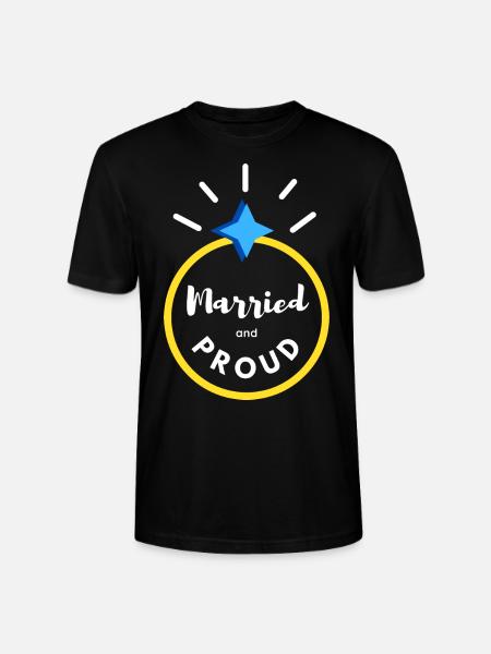 married and proud - Stanley/Stella CRAFTER Unisex Organic T-Shirt - black
