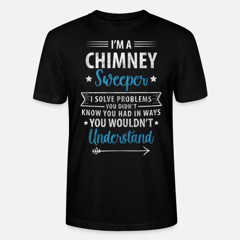 Kaminfeger Glück Beruf Feger - Stanley/Stella Unisex Bio-T-Shirt CRAFTER - Schwarz