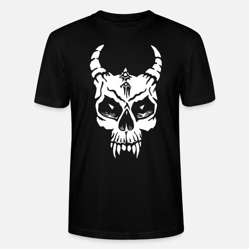 Losti Schädel - Stanley/Stella Unisex Bio-T-Shirt CRAFTER - Schwarz