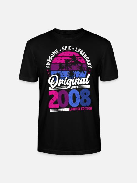 2008 Birthday Perspective - Stanley/Stella CRAFTER Unisex Organic T-Shirt - black