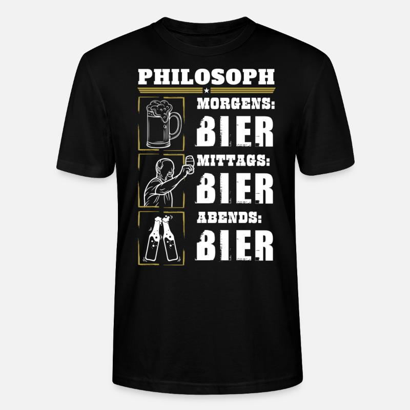 Mon quotidien de philosophe - T-shirt bio CRAFTER Stanley Stella Unisexe - noir