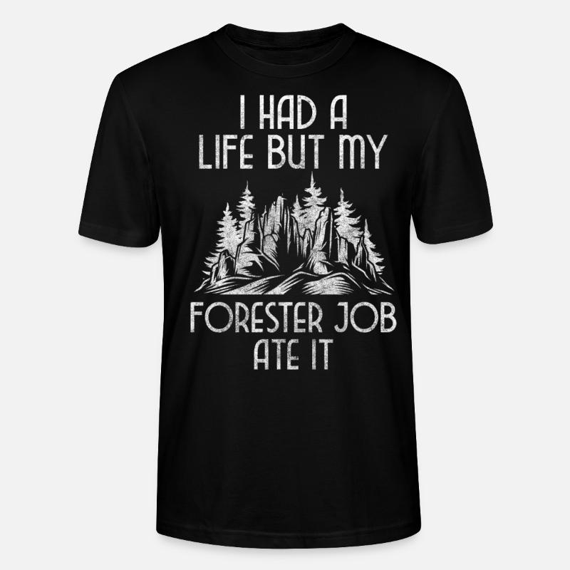 Waldarbeiter Wald Jäger - Stanley/Stella Unisex Bio-T-Shirt CRAFTER - Schwarz