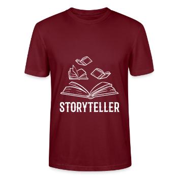 Author - Stanley/Stella CRAFTER Unisex Organic T-Shirt - burgundy - Front - Alina (178cm) & Michal (187cm)