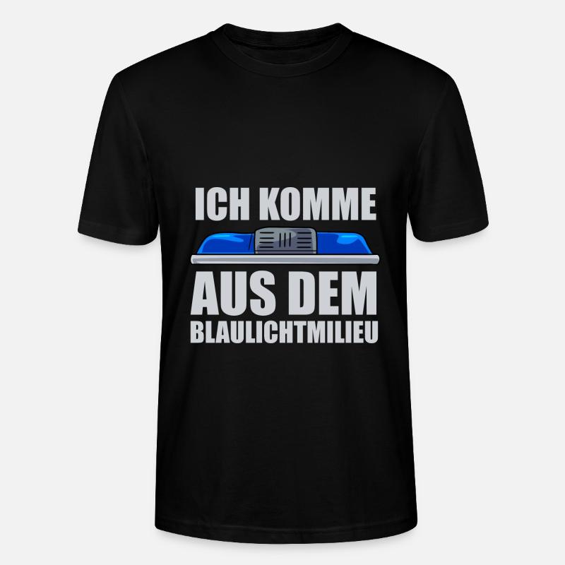 Polizei Blaulichtmilieu Blaulicht - Stanley/Stella Unisex Bio-T-Shirt CRAFTER - Schwarz