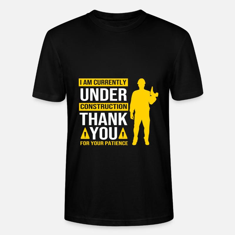 Construction worker construction site - Stanley/Stella CRAFTER Unisex Organic T-Shirt - black