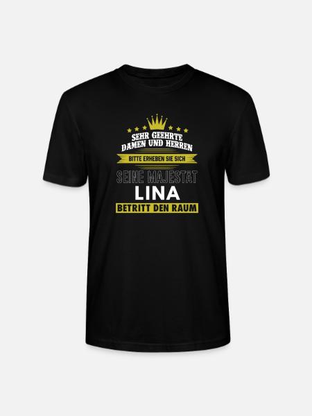Seine Majestät, Lina, Name, Geschenk, Vorname - Stanley/Stella Unisex Bio-T-Shirt CRAFTER - Schwarz