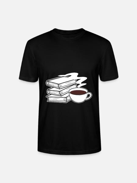 Author Coffee Book - Stanley/Stella CRAFTER Unisex Organic T-Shirt - black