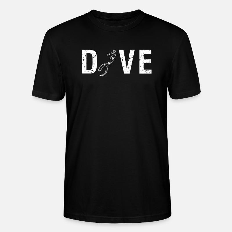 DIVE - Taucherin - Stanley/Stella Unisex Bio-T-Shirt CRAFTER - Schwarz