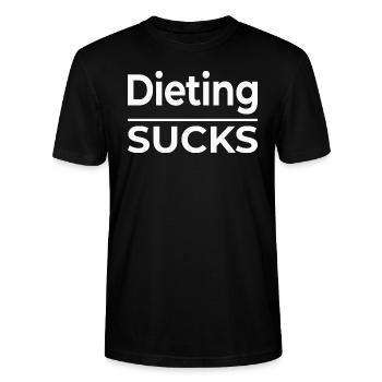 Diäten sind - Stanley/Stella Unisex Bio-T-Shirt CRAFTER - Schwarz - Vorne - Alina (178cm) & Michal (187cm)