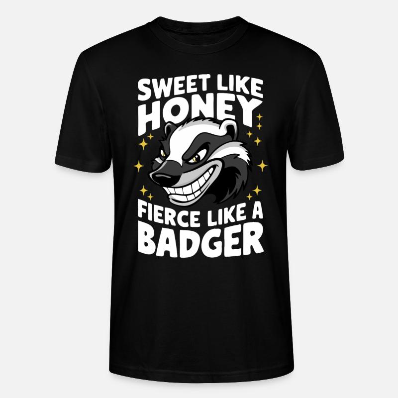 Dachs Honigdachs Tier - Stanley/Stella Unisex Bio-T-Shirt CRAFTER - Schwarz