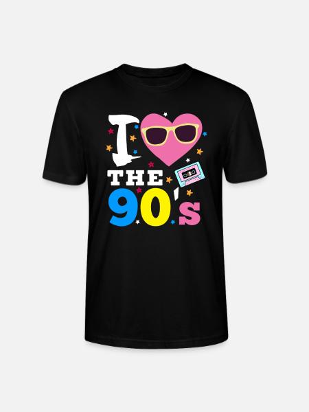 I Love the 90‘s - Stanley/Stella Unisex Bio-T-Shirt CRAFTER - Schwarz
