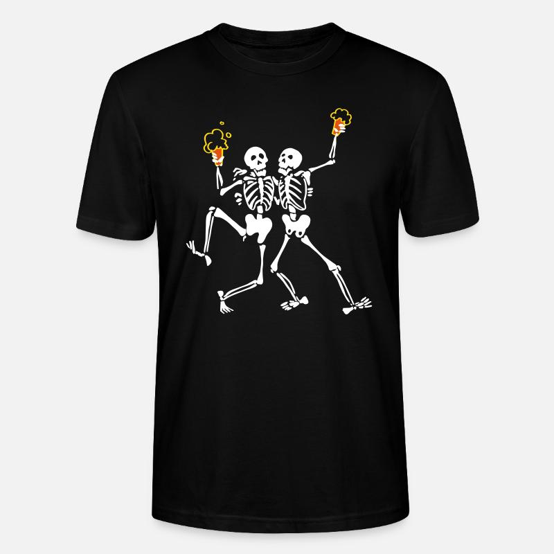 Skeletons doing java - Stanley/Stella CRAFTER Unisex Organic T-Shirt - black