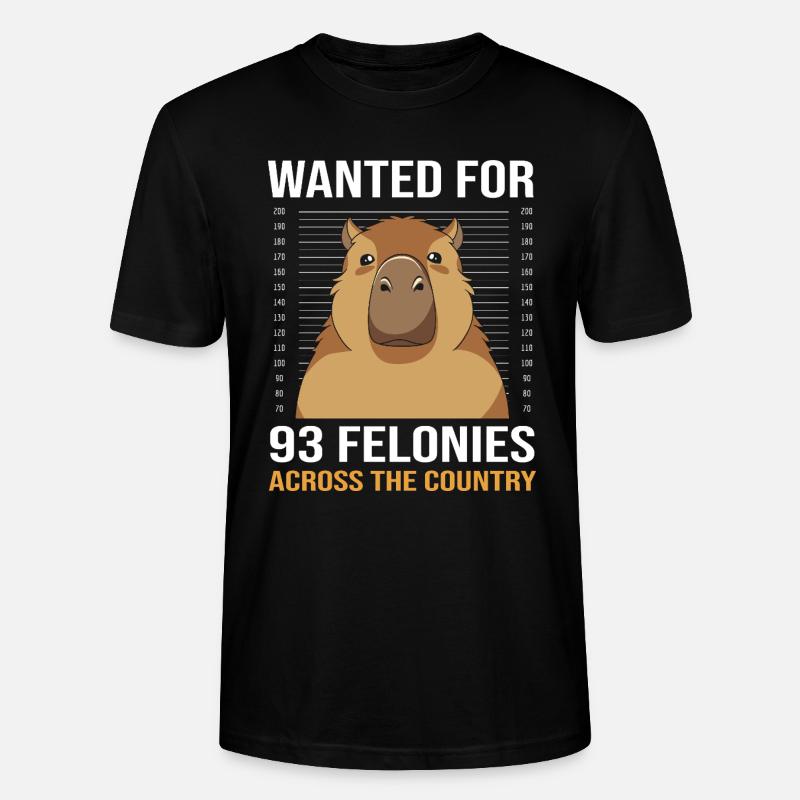 Capybara Capibara - Stanley/Stella Unisex Bio-T-Shirt CRAFTER - Schwarz