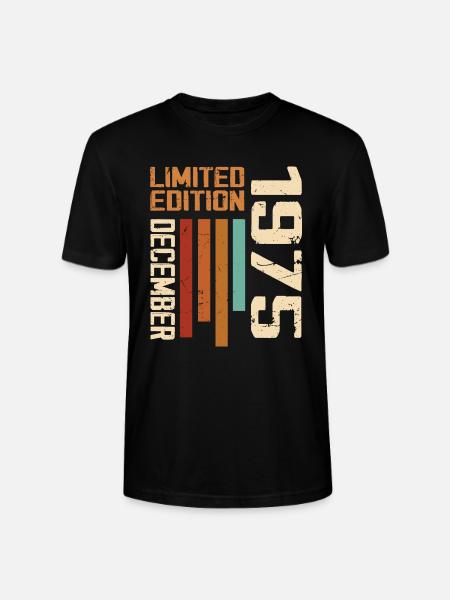 December 1975 - 1975 December - Stanley/Stella CRAFTER Unisex Organic T-Shirt - black