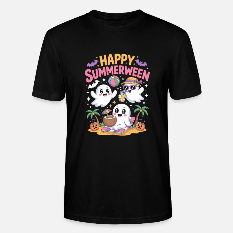 Happy Summerween - Stanley/Stella Unisex Bio-T-Shirt CRAFTER - Schwarz