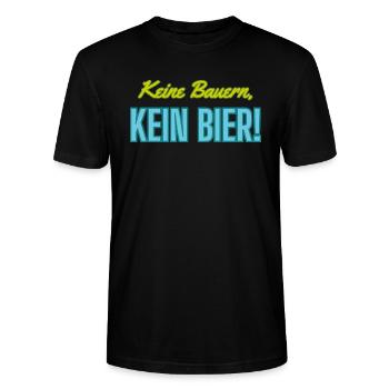 Keine Bauern, kein Bier! - Stanley/Stella Unisex Bio-T-Shirt CRAFTER - Schwarz - Vorne - Alina (178cm) & Michal (187cm)