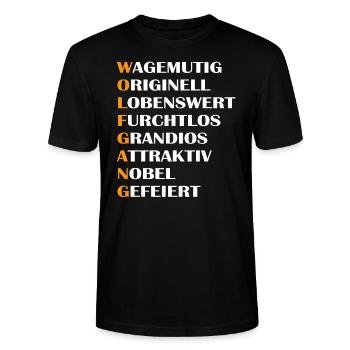 Wolfgang - Stanley/Stella Unisex Bio-T-Shirt CRAFTER - Schwarz - Vorne - Alina (178cm) & Michal (187cm)