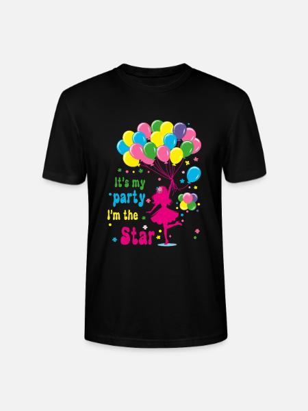 Feierliches Mädchen mit Luftballons Design - Stanley/Stella Unisex Bio-T-Shirt CRAFTER - Schwarz