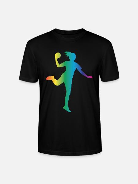 Handball Silhouette - Stanley/Stella Unisex Bio-T-Shirt CRAFTER - Schwarz