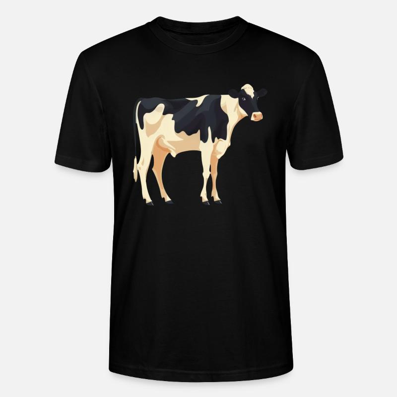 Vache debout - conception simple - T-shirt bio CRAFTER Stanley Stella Unisexe - noir