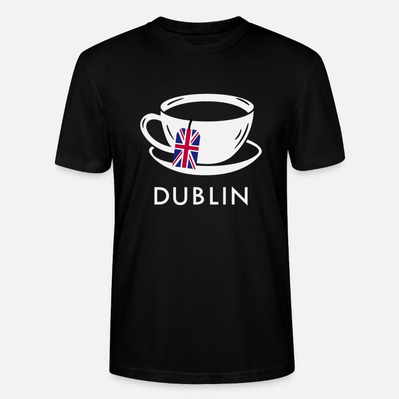 Dublin Teetasse UK Flagge Teebeutel - Stanley/Stella Unisex Bio-T-Shirt CRAFTER - Schwarz