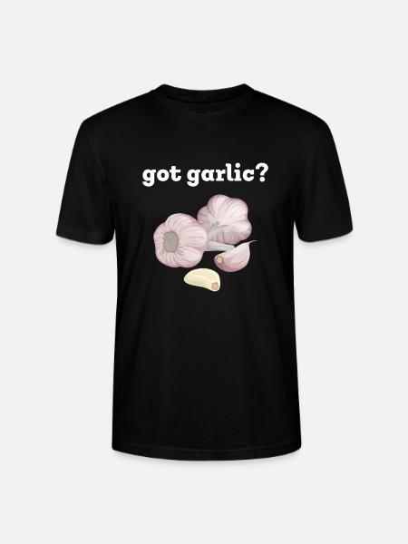 Funny cooking garlic cloves onions - Stanley/Stella CRAFTER Unisex Organic T-Shirt - black