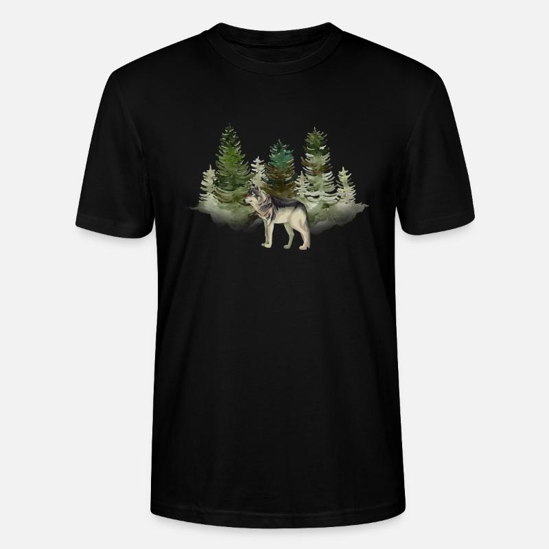 Wolf - Stanley/Stella Unisex Bio-T-Shirt CRAFTER - Schwarz