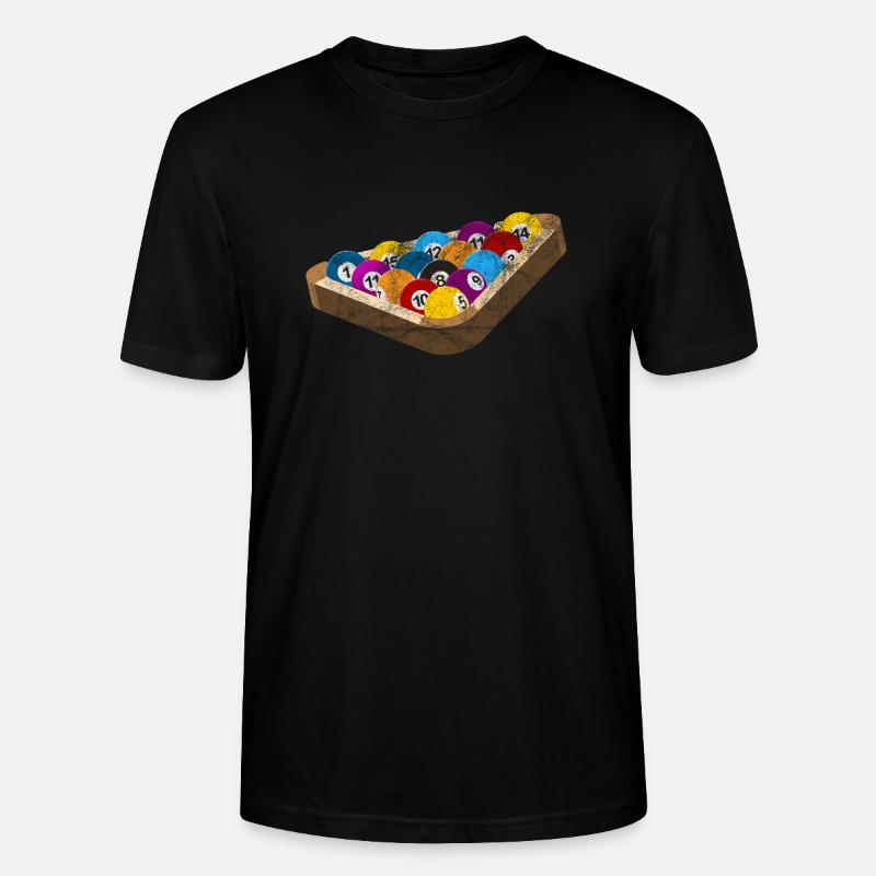 Billardkugeln Geschenk Billiardkugeln Billard - Stanley/Stella Unisex Bio-T-Shirt CRAFTER - Schwarz