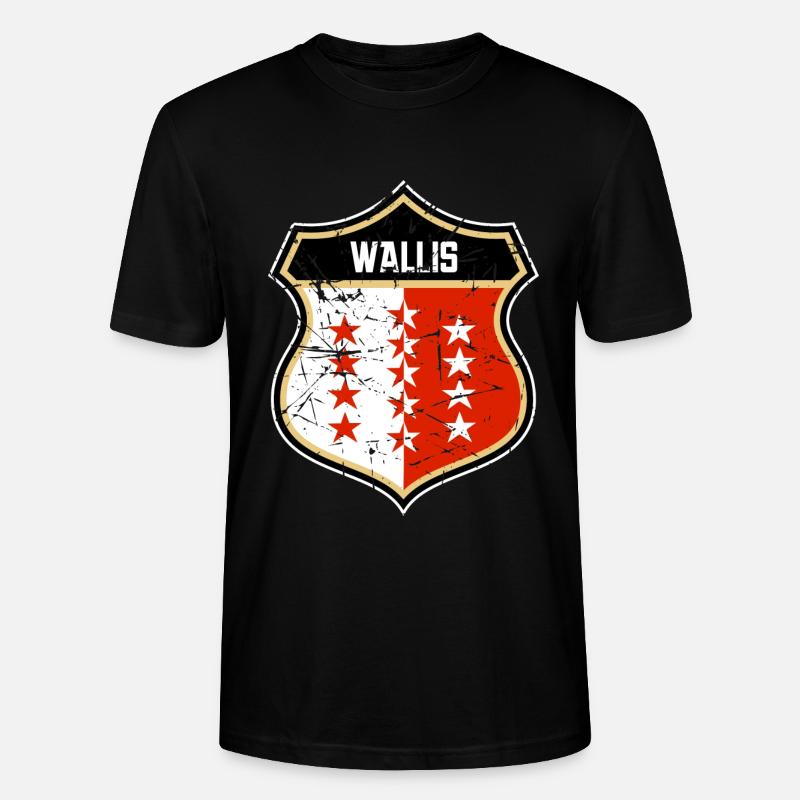 Valais - Stanley/Stella CRAFTER Unisex Organic T-Shirt - black