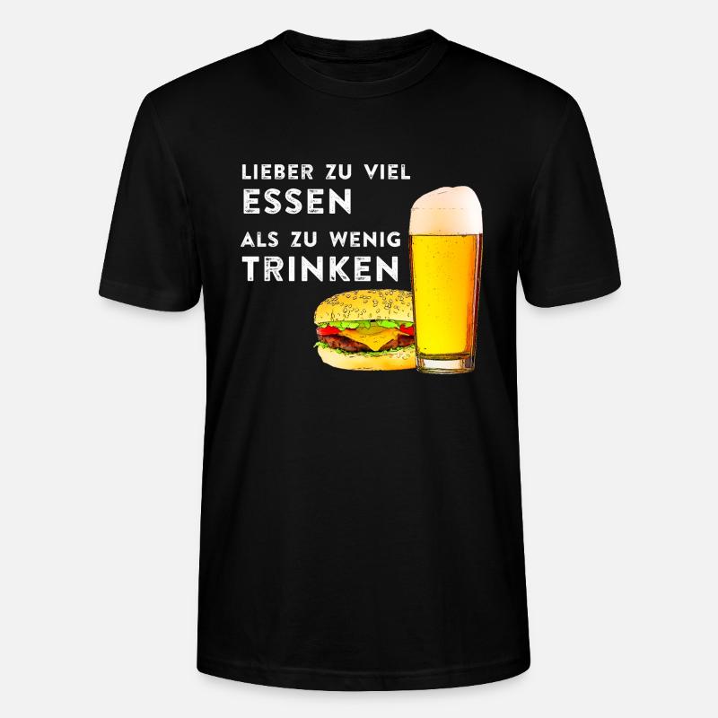 essen trinken weiss - Stanley/Stella Unisex Bio-T-Shirt CRAFTER - Schwarz