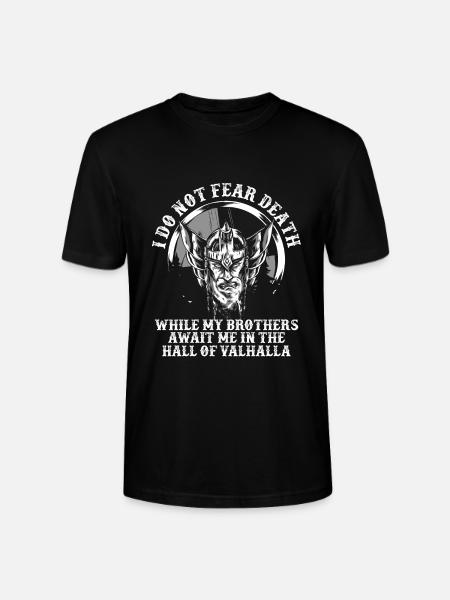 Expect Me In Valhalla Vikings - Stanley/Stella CRAFTER Unisex Organic T-Shirt - black