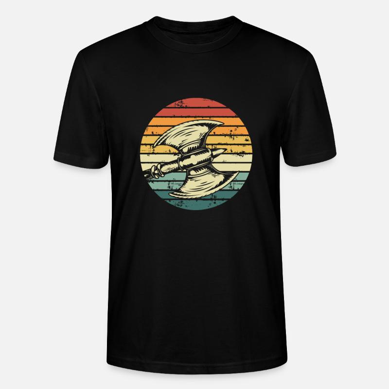Retro sonne Der Wikingeraxt - Stanley/Stella Unisex Bio-T-Shirt CRAFTER - Schwarz