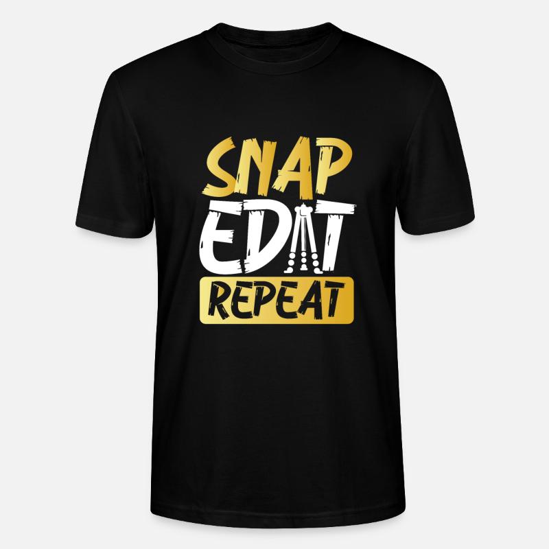 Répétition de l’édition instantanée - T-shirt bio CRAFTER Stanley Stella Unisexe - noir