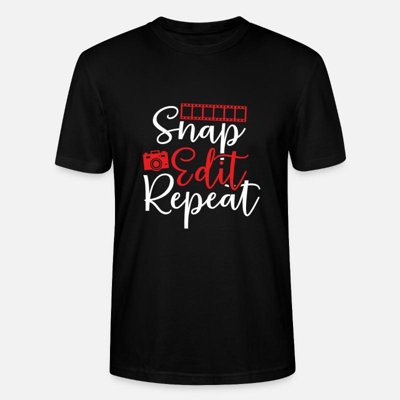 Modifier Snap Repeat - T-shirt bio CRAFTER Stanley Stella Unisexe - noir