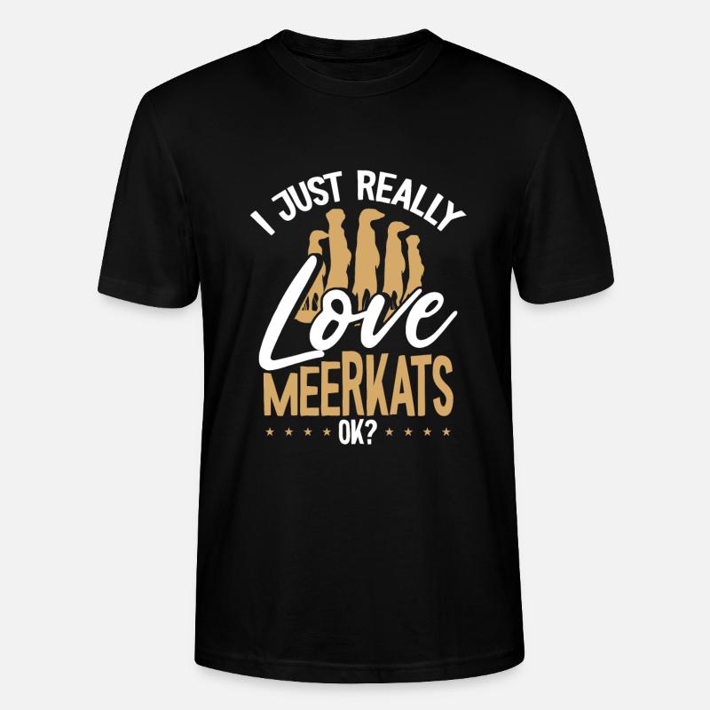 Ich Liebe Erdmännchen Einfach Sehr - Stanley/Stella Unisex Bio-T-Shirt CRAFTER - Schwarz