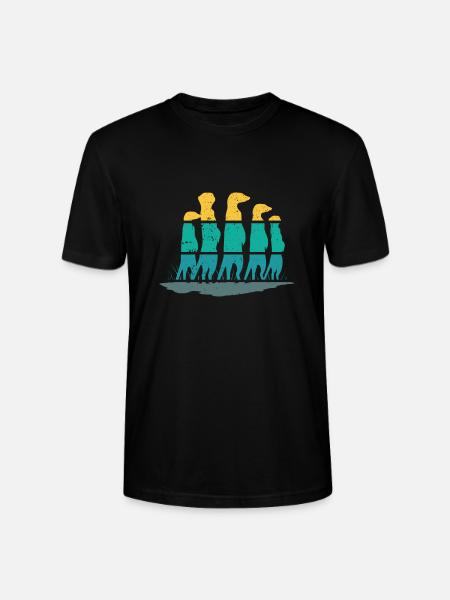 Suricates Bleu Et Jaune - T-shirt bio CRAFTER Stanley Stella Unisexe - noir