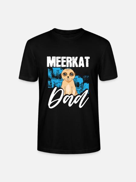 Meerkat Papa - Stanley/Stella CRAFTER Unisex Organic T-Shirt - black