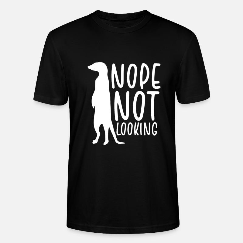 Erdmännchen Schaut Nicht - Stanley/Stella Unisex Bio-T-Shirt CRAFTER - Schwarz