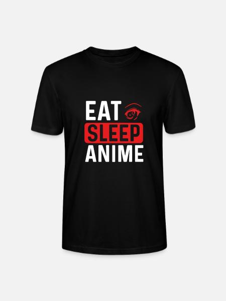 Eat sleep Anime - Stanley/Stella CRAFTER Unisex Organic T-Shirt - black
