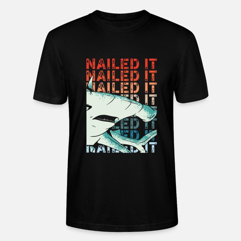 Cloué Retro hai - T-shirt bio CRAFTER Stanley Stella Unisexe - noir
