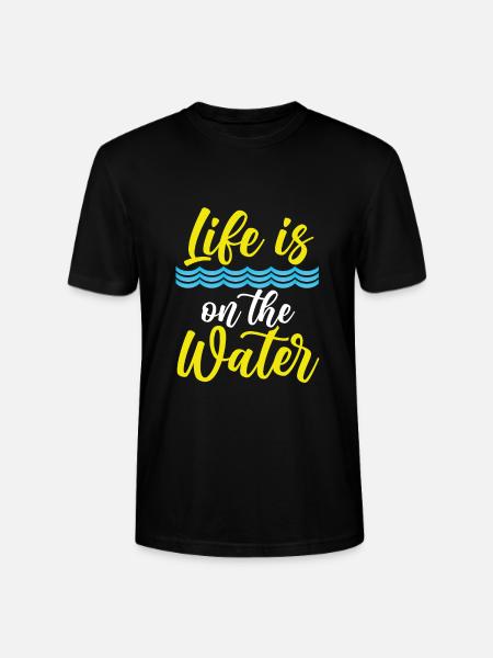 Life is on the water - Stanley/Stella CRAFTER Unisex Organic T-Shirt - black