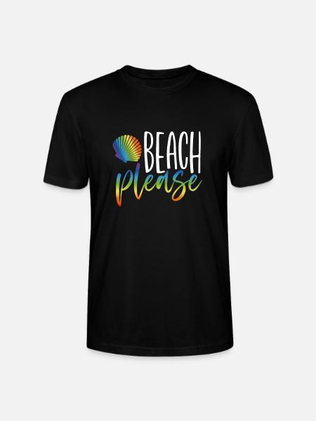 Beach Please - Stanley/Stella CRAFTER Unisex Organic T-Shirt - black
