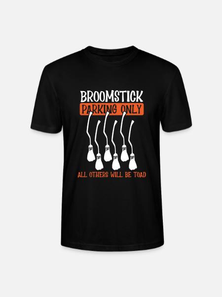 Broom Parking seulement ici - T-shirt bio CRAFTER Stanley Stella Unisexe - noir