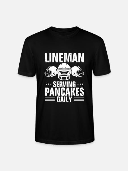 Lineman Serviert Täglich Pfannkuchen - Stanley/Stella Unisex Bio-T-Shirt CRAFTER - Schwarz