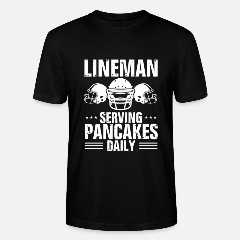 Lineman Serviert Täglich Pfannkuchen - Stanley/Stella Unisex Bio-T-Shirt CRAFTER - Schwarz