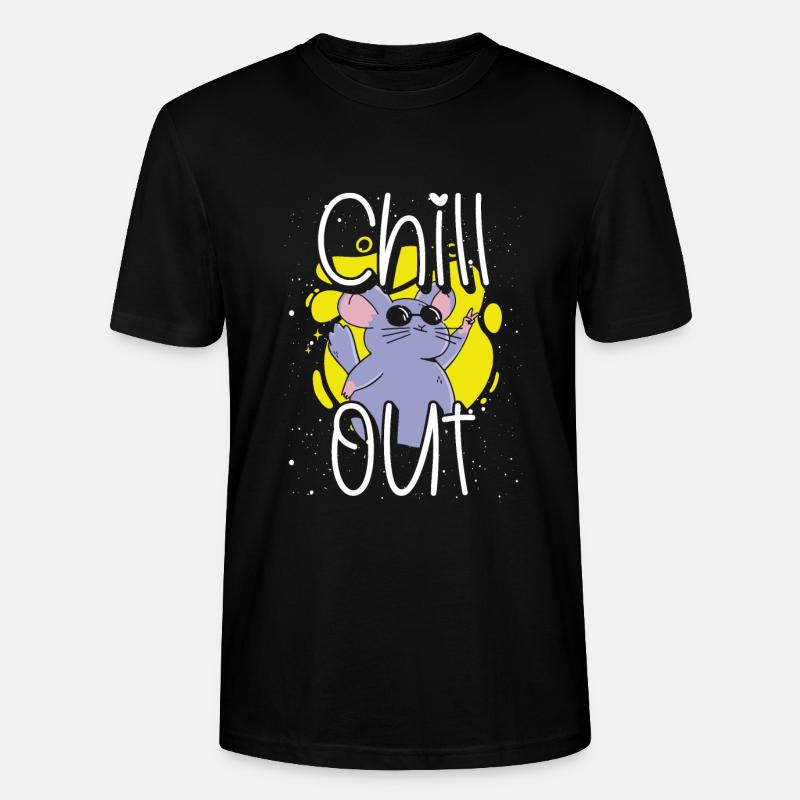 Chinchilla Cooling - Stanley/Stella CRAFTER Unisex Organic T-Shirt - black