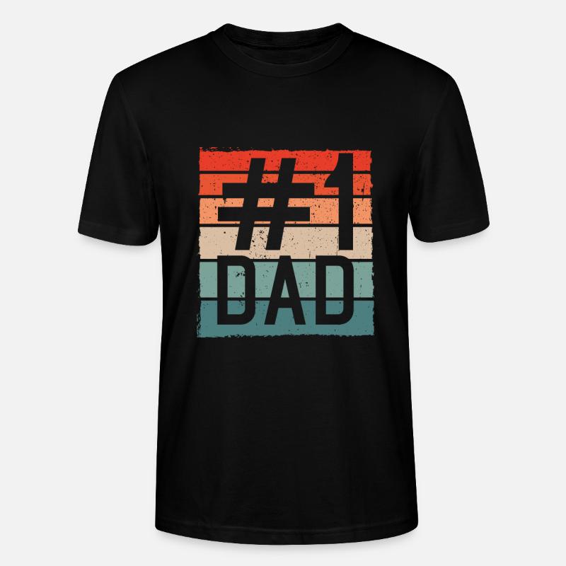 Vater Nummer Eins - Stanley/Stella Unisex Bio-T-Shirt CRAFTER - Schwarz