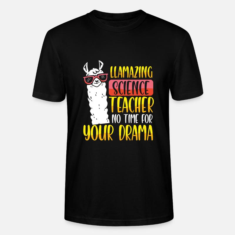 Lama Professeur de sciences naturelles - T-shirt bio CRAFTER Stanley Stella Unisexe - noir
